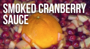smoked cranberry sauce recipe on a pellet grill