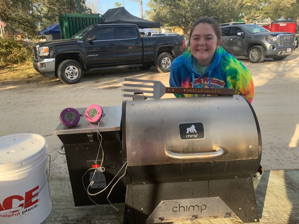 steak princess rylee wright showing off grilla grills chimp