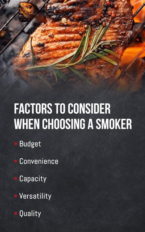 factors to consider when choosing a smoker