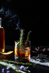 smoked rosemary old fashioned