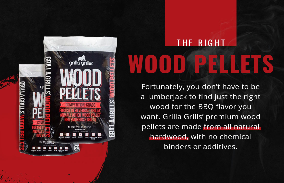 the right wood pellets