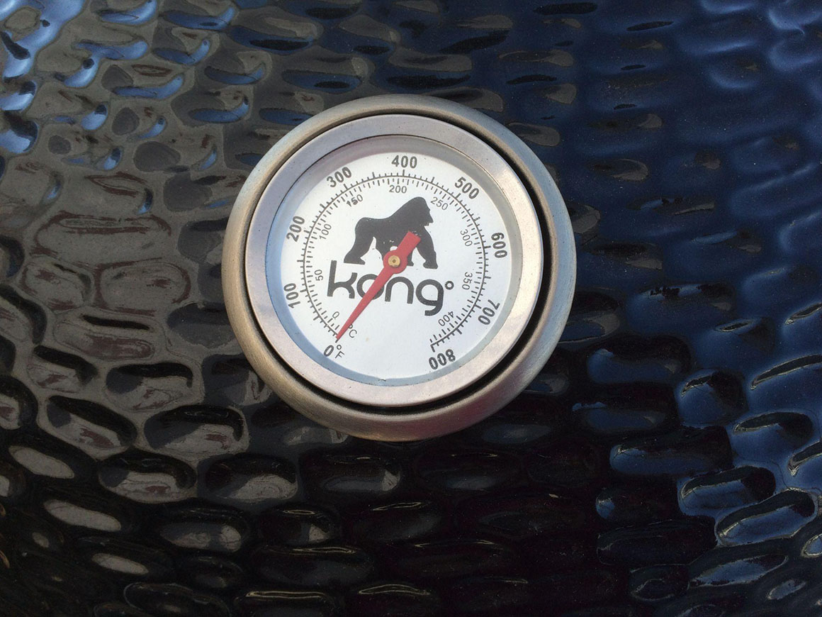 closeup of kong temperature gauge