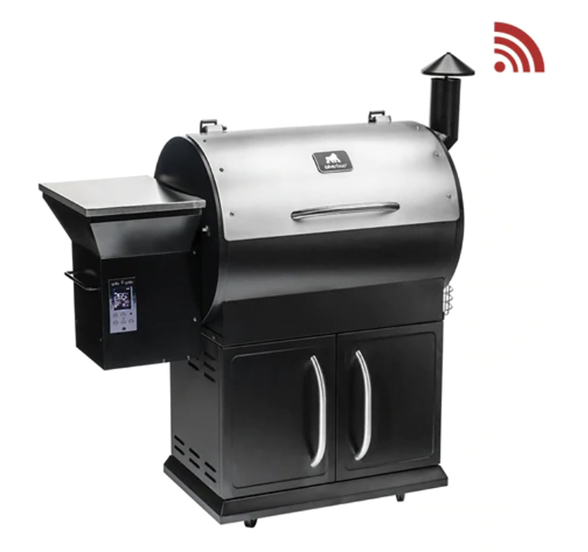 alpha connect wifi pellet grill with storage